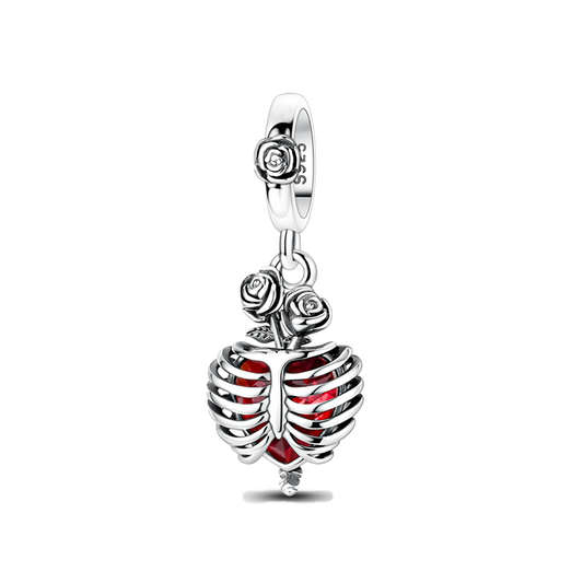 Charm Colgante Anatomía Corazón Rojo