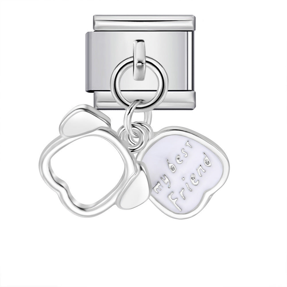 Charm Colgante Para Brazalete Italiano My Dear Friend Mascota