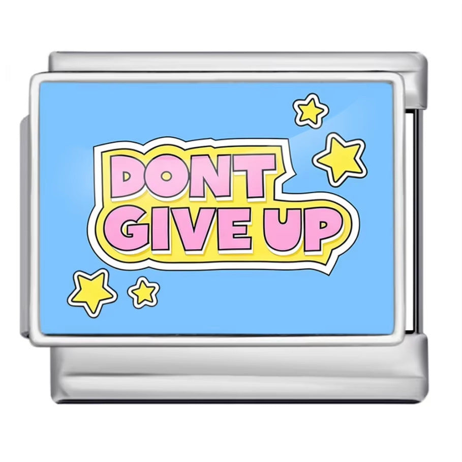 Charm Para Brazalete Italiano Don´t Give Up