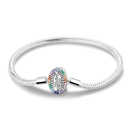 Brazalete Con Broche De Virgen De Guadalupe