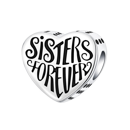 Charm Corazón Hermanas Para Siempre