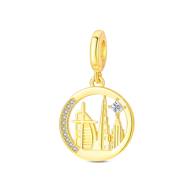 Charm Colgante Dubai Dorado