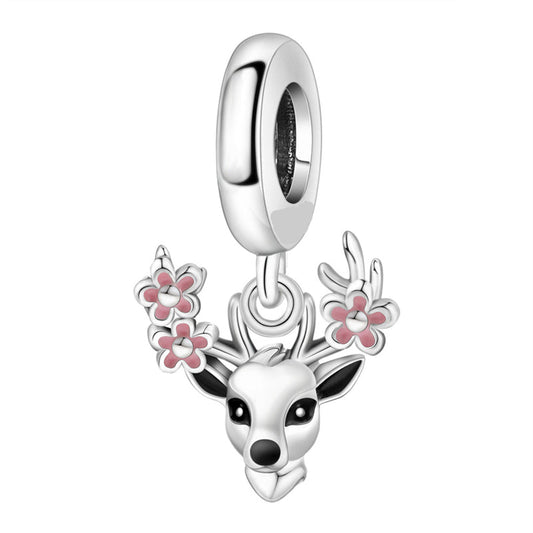 Charm Colgante Ciervo Floral