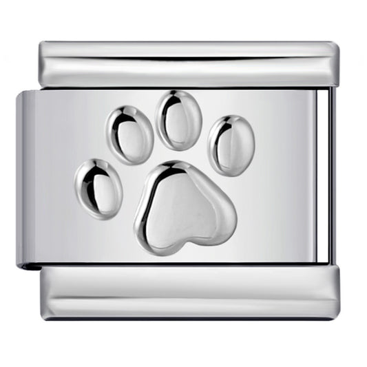 Charm Para Brazalete Italiano Huella De Perro