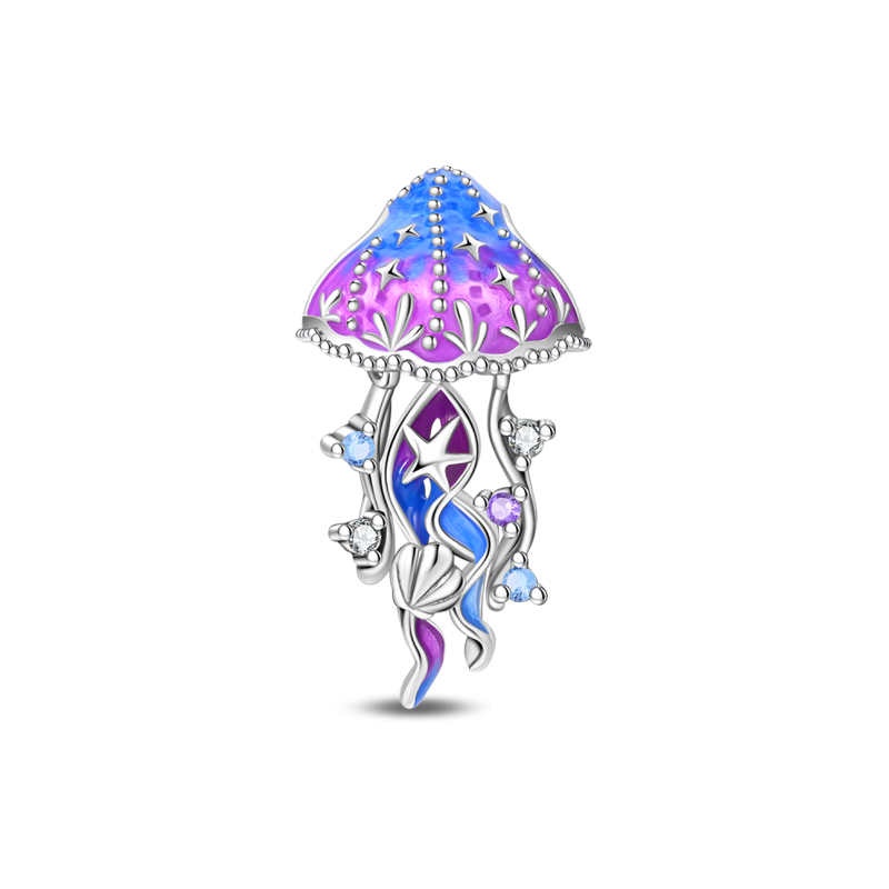 Charm Colgante Medusa Tonos Lila
