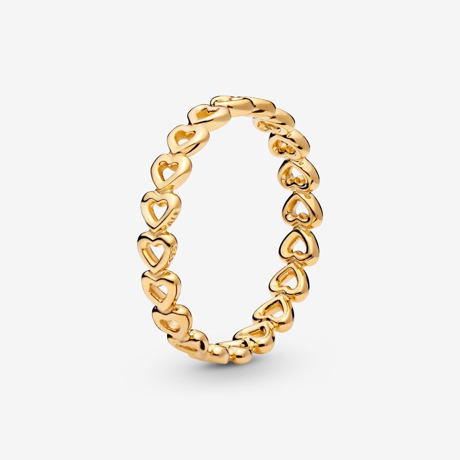 Anillo Cadena Corazones