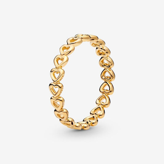 Anillo Cadena Corazones