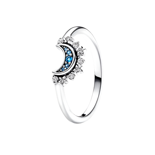 Anillo Luna Azul Celeste 🌙