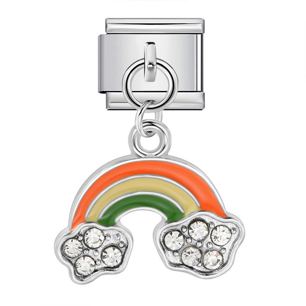 Charm Colgante Para Brazalete Italiano Arcoíris