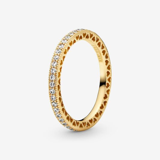 Anillo Corazones Pavé