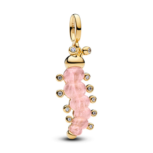 Charm Colgante Gusano Rosa