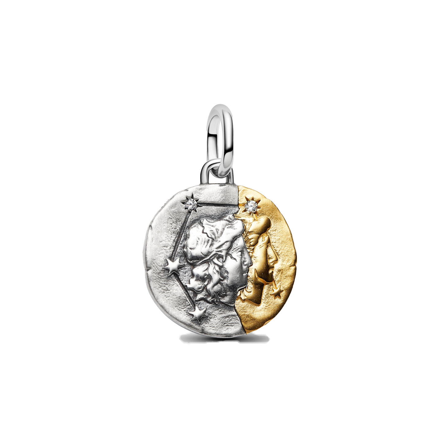 Charm Colgante Medallón Signos Zodiacales Doble Tono