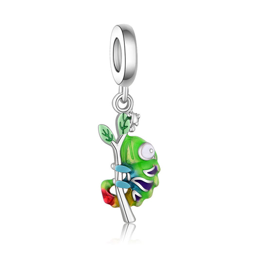Charm Colgante De Camaleón Sobre Rama