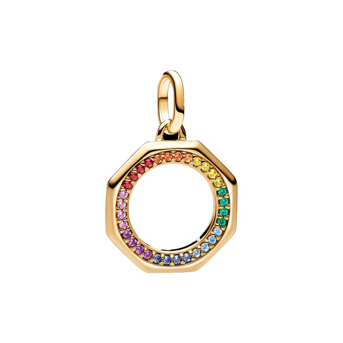 Charm Colgante Medallón Arcoíris
