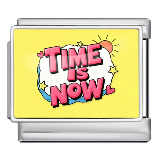 Charm Para Brazalete Italiano Time Is Now