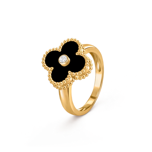 Anillo Alhambra Oro Amarillo, Ónice