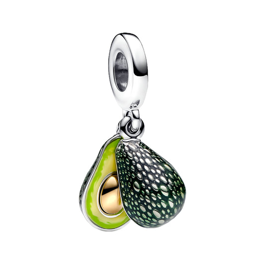 Charm Colgante Doble Aguacate Verde