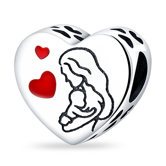 Charm Amor De Madre Con Forma De Corazón