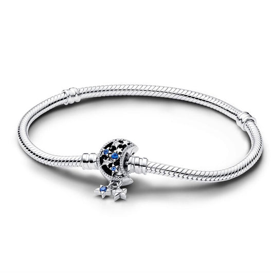 Brazalete Con Broche Media Luna Estrellada