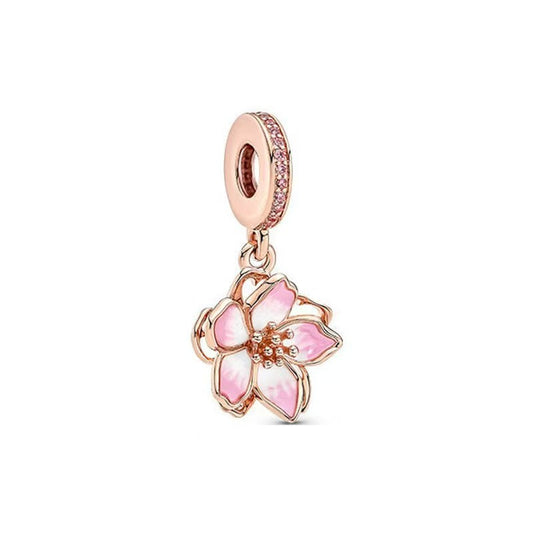 Charm Colgante Flor de Cerezo Rosa