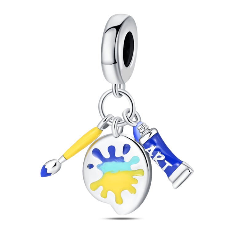 Charm Colgante Triple Herramientas De Artista