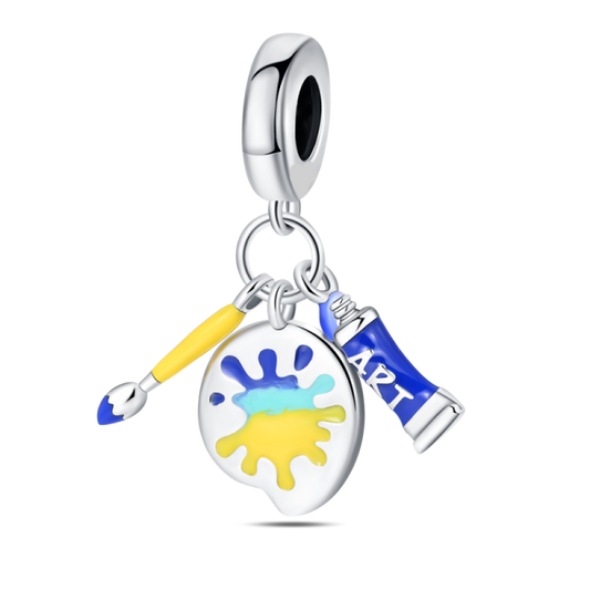 Charm Colgante Triple Herramientas De Artista