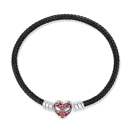 Brazalete De Acero Con Broche De Máscara de Spiderman De Marvel®