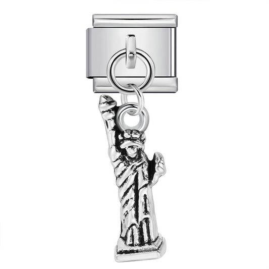 Charm Colgante Para Brazalete Italiano Estatua De La Libertad