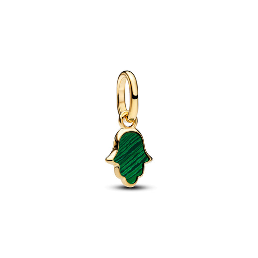 Charm Colgante Ojo Hamsa Esmeralda