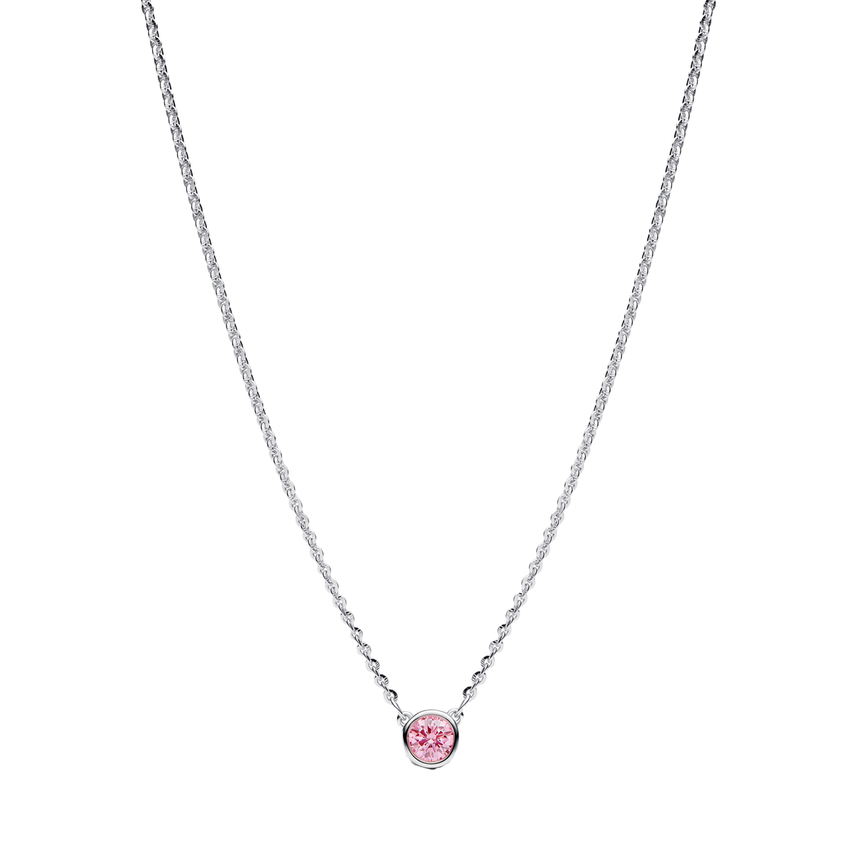 Collar Punto De Luz Rosa