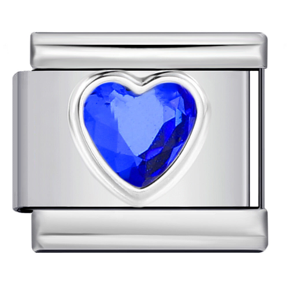 Charm Para Brazalete Italiano Piedra Preciosa Corazón