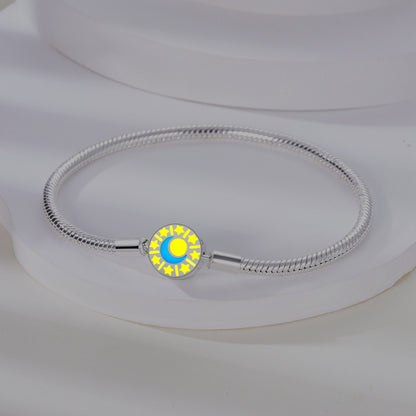 Brazalete Con Broche Noche Estrellada / Glow In The Dark