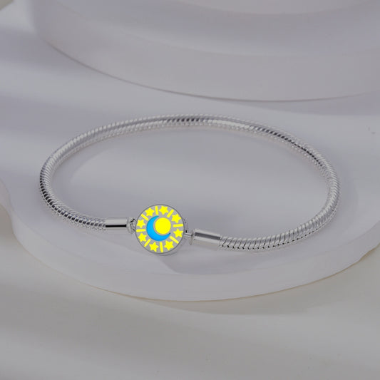 Brazalete Con Broche Noche Estrellada / Glow In The Dark
