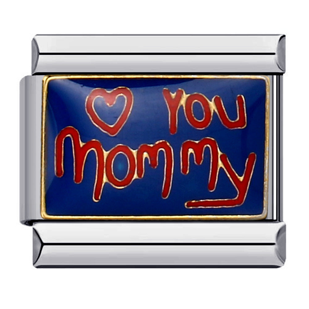 Charm Para Brazalete Italiano Love You Mommy