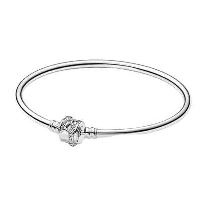 Brazalete Rígido Con Broche De Estrella Fugaz Plata / Oro