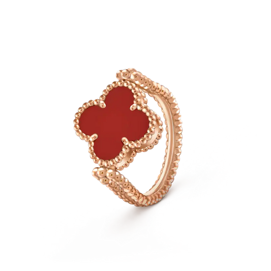 Anillo Alhambra Oro Amarillo, Cornalina