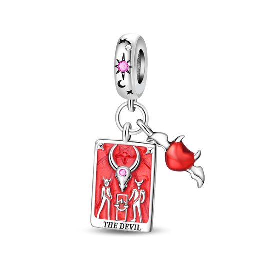 Charm Colgante Doble El Diablo Carta Taron