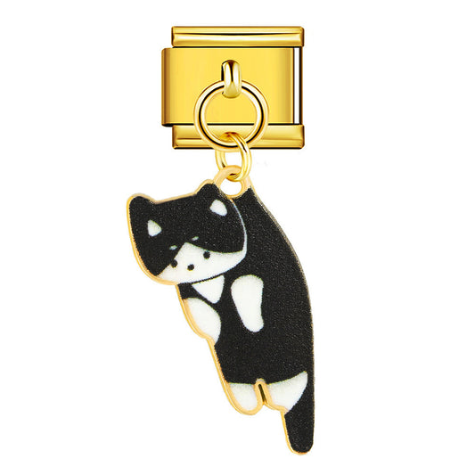 Charm Colgante Para Brazalete Italiano Gato