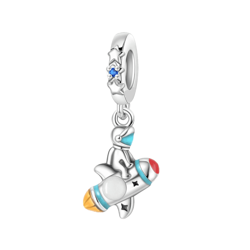 Charm Colgante Viaje Al Espacio Cohete