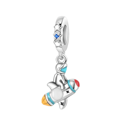 Charm Colgante Viaje Al Espacio Cohete