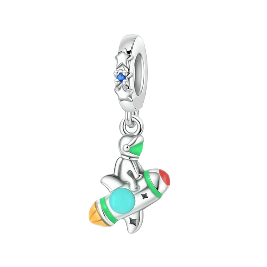 Charm Colgante Viaje Al Espacio Cohete