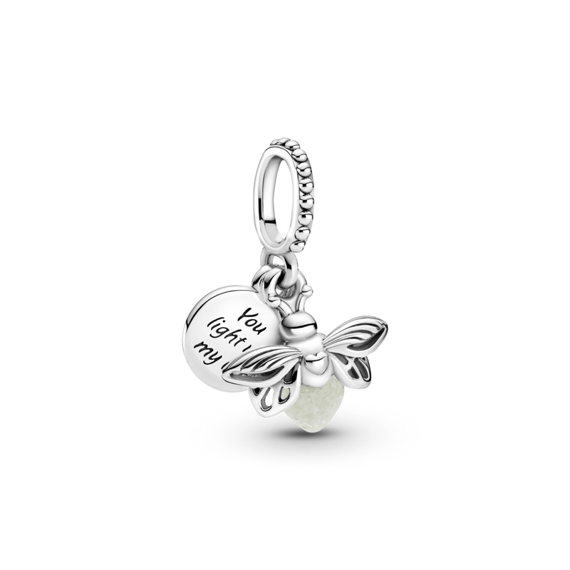 Charm Colgante Luciérnaga Con Frase "You Light My Life" / Glow In The Dark