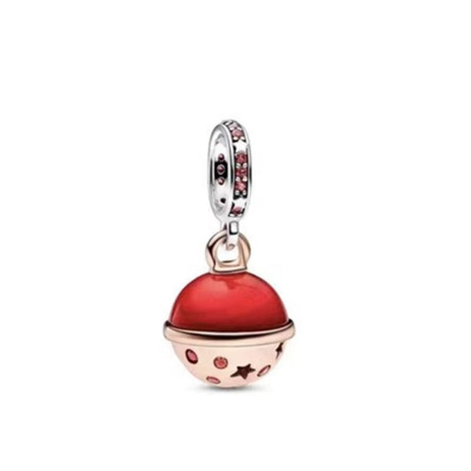 Charm Colgante Esfera Roja Y Dorada