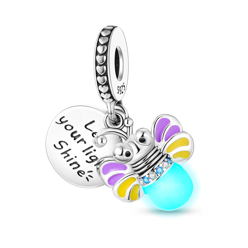 Charm Colgante Libélula "Let Your Light Shine" / Glow In The Dark