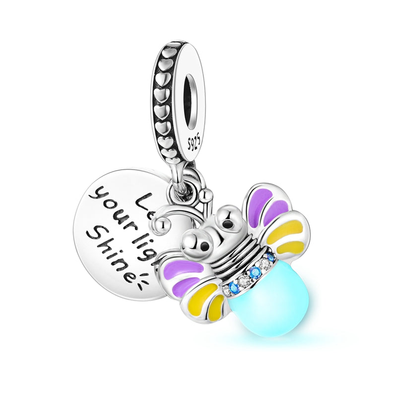 Charm Colgante Libélula "Let Your Light Shine" / Glow In The Dark