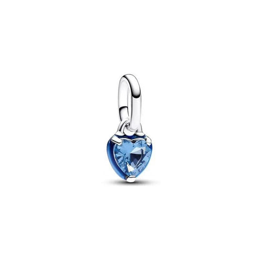Charm Colgante Mini Corazón De Piedra Brillante