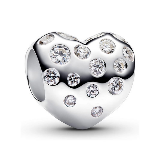 Charm Corazón Con Destellos