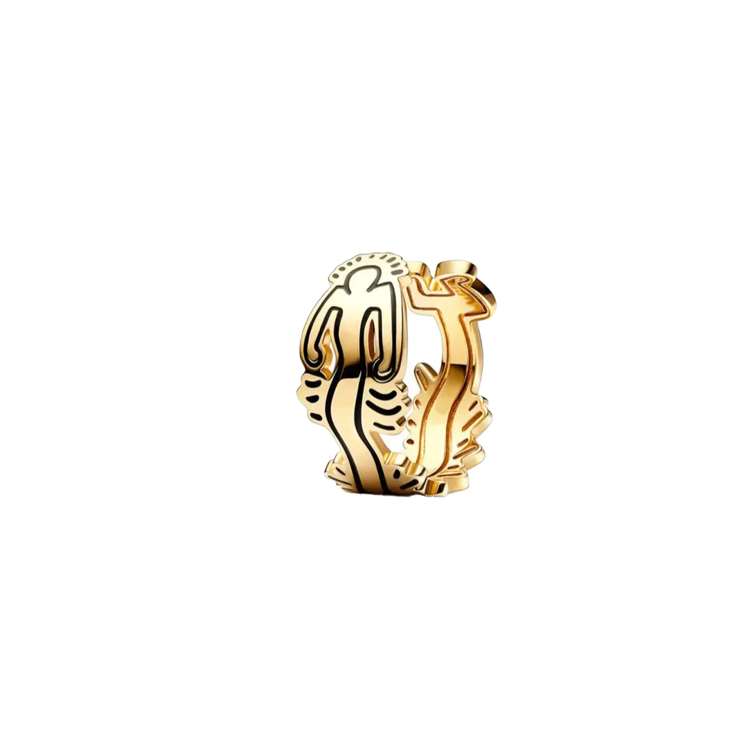 Anillo Keith Haring Dorado