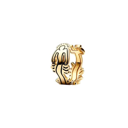 Anillo Keith Haring Dorado