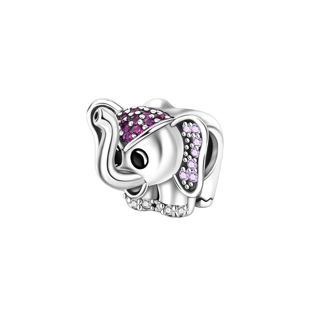 Charm Elefante Brillante Violeta